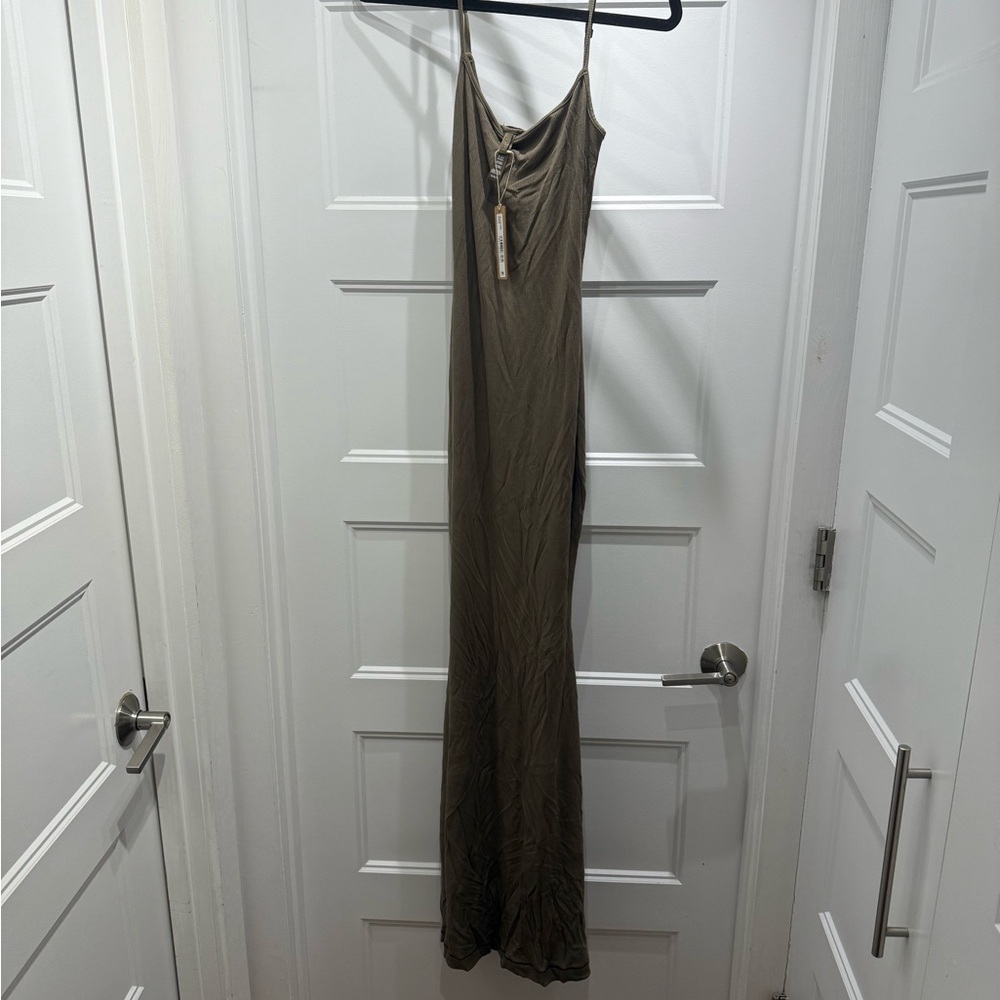 SKIMS Olive Green Maxi Dress